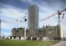 Centre block scaffolding