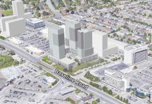 11 towers planned for Ottawa’s Baseline Road in two projects, including former Scouts Canada headquarters site scouts replacement rendering