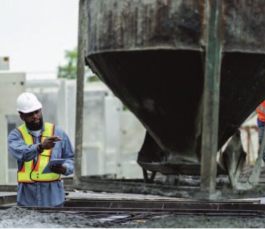 stock image concrete pouring
